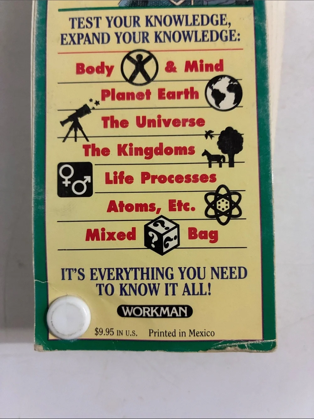 Science Trivia Deck — Yellow/Green